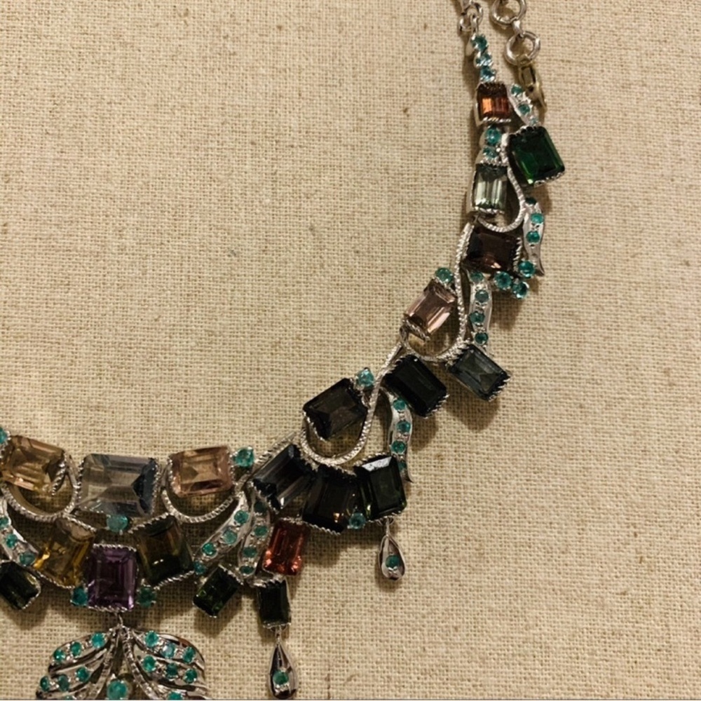 Semi-Precious Stone Statement Necklace - Picture 5 of 11